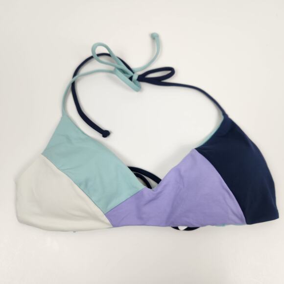 L*Space Sea Glass Bikini Top Blue Purple White Size Medium NWT - Picture 2 of 5